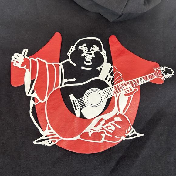 True Religion Men's Sz Small Classic Buddha Logo Full Zip Up Hoodie Fleece S NWT - Picture 4 of 10